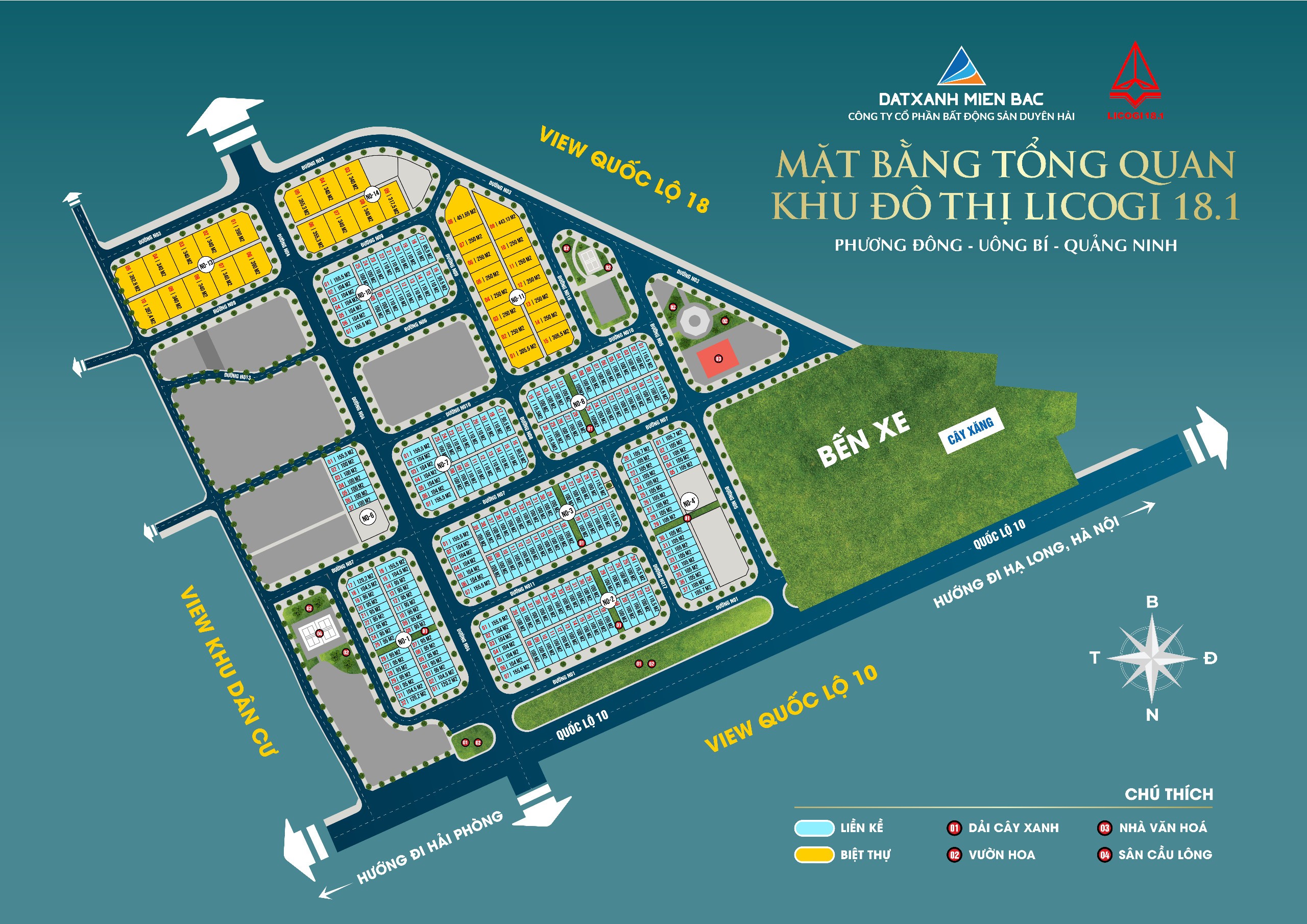 Liên kết vùng Đất nền Licogi 18.1 Uông Bí, Quảng Ninh