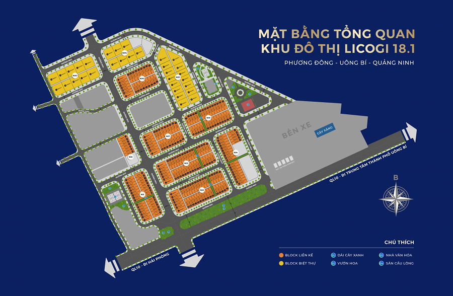 Mặt bằng dự án đất nền Licogi 18.1 Uông Bí