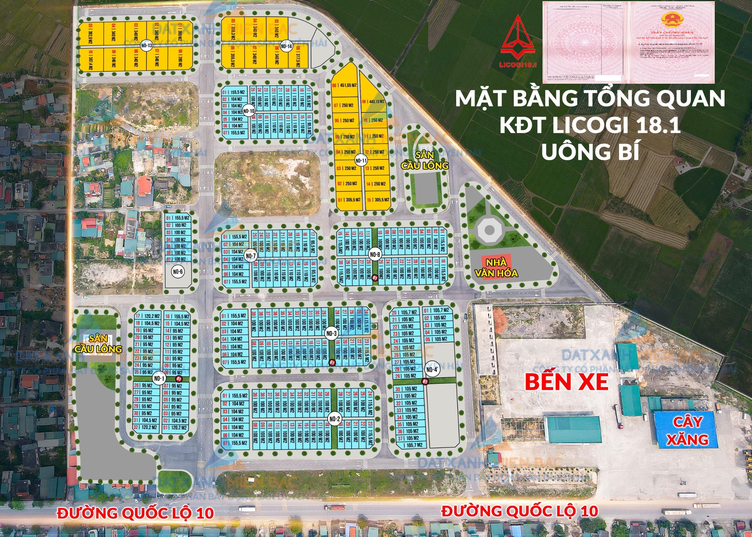 Mặt bằng Dự án Licogi 18.1 Uông Bí